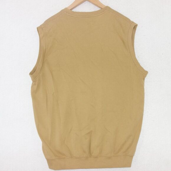 BOLLE GOLF Vest 100% Fine Pima Cotton V-Neck Brown Tan Men's Medium - Picture 6 of 7